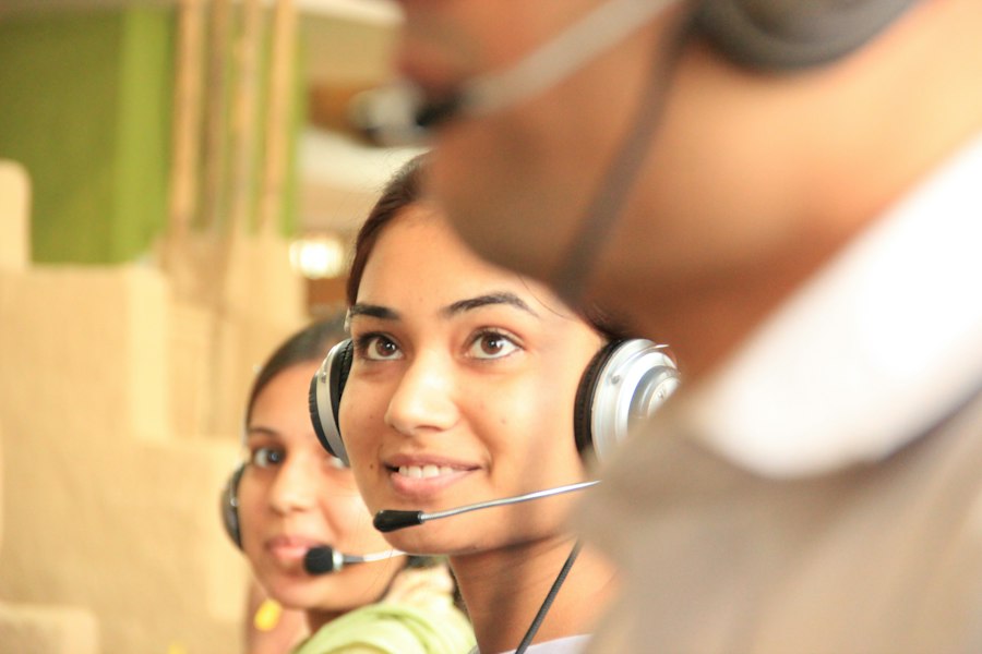 Kollegin im Call-Center